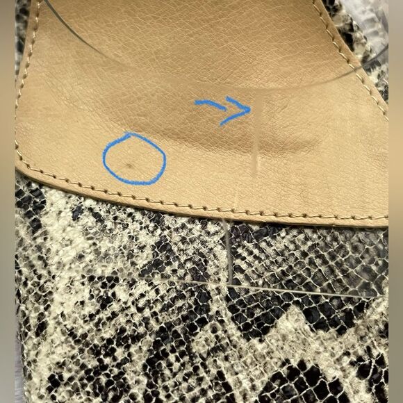 NEW YORK & COMPANY Heather Gray/Black Color Clear Block Heel Mules Size 7 - Picture 7 of 7